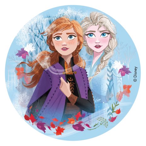 Frost Elsa & Anna, tårtbild