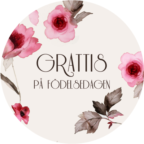 Oblat grattis blommor