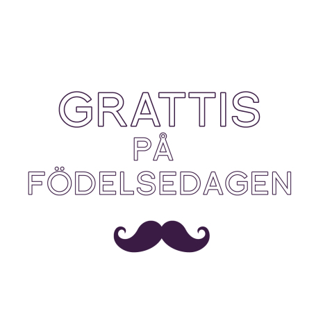 tårtbild grattis mustasch