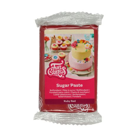 FunCakes Sockerpasta Ruby Red, 250 g