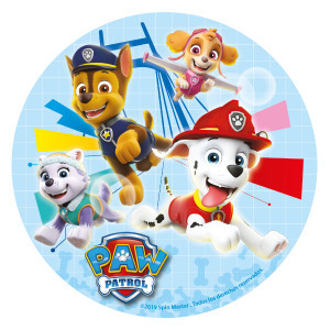 Paw Patrol tårtbild, sockeroblat Ø 16 cm