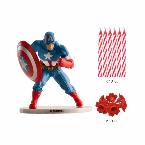 Captain America tårtdekoration i PVC