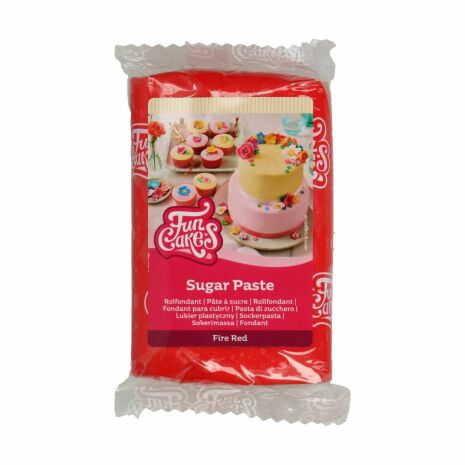 FunCakes Sockerpasta Fire Red, 250 g