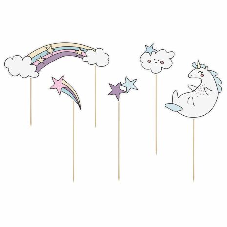 Cake Toppers Unicorn, set/5