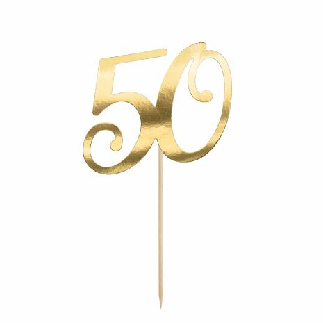 Cake Topper 50 Guld