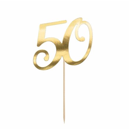 Cake Toppers 50 Guld